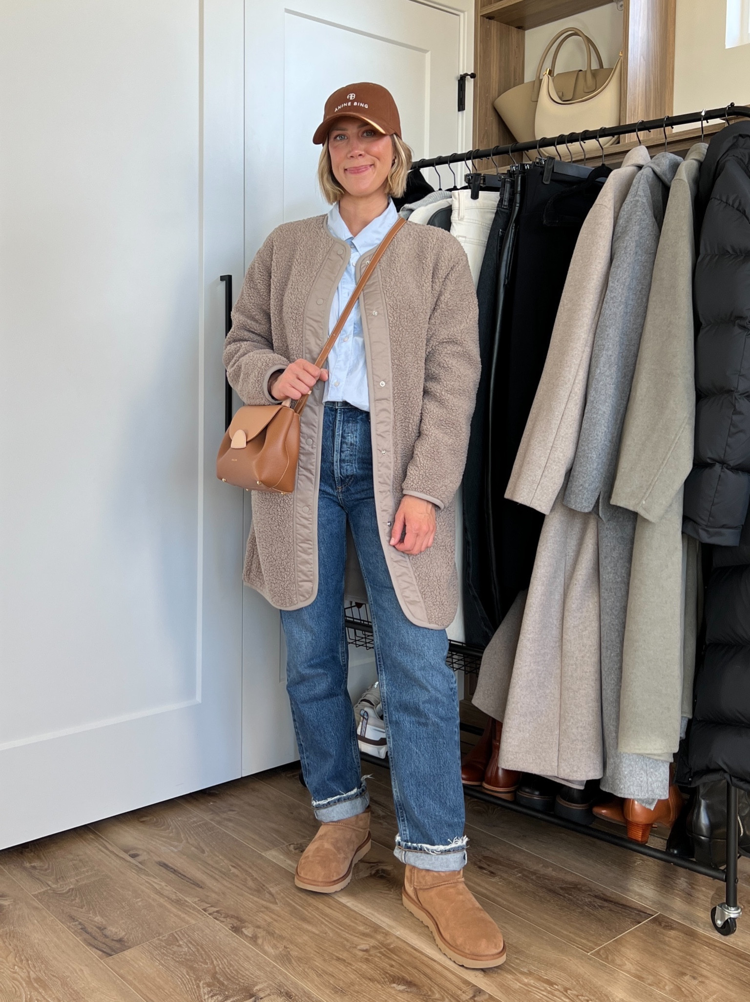 Wearing small button-up, 25 jeans (sized down), XS fleece jacket (sized down), boots tts

#LTKfindsunder50 #LTKSeasonal #LTKfindsunder100