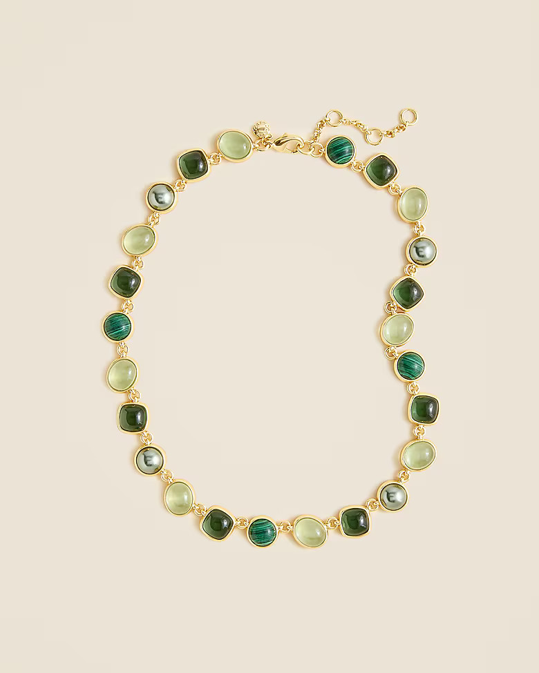 Pearl and stone station necklace | J. Crew US