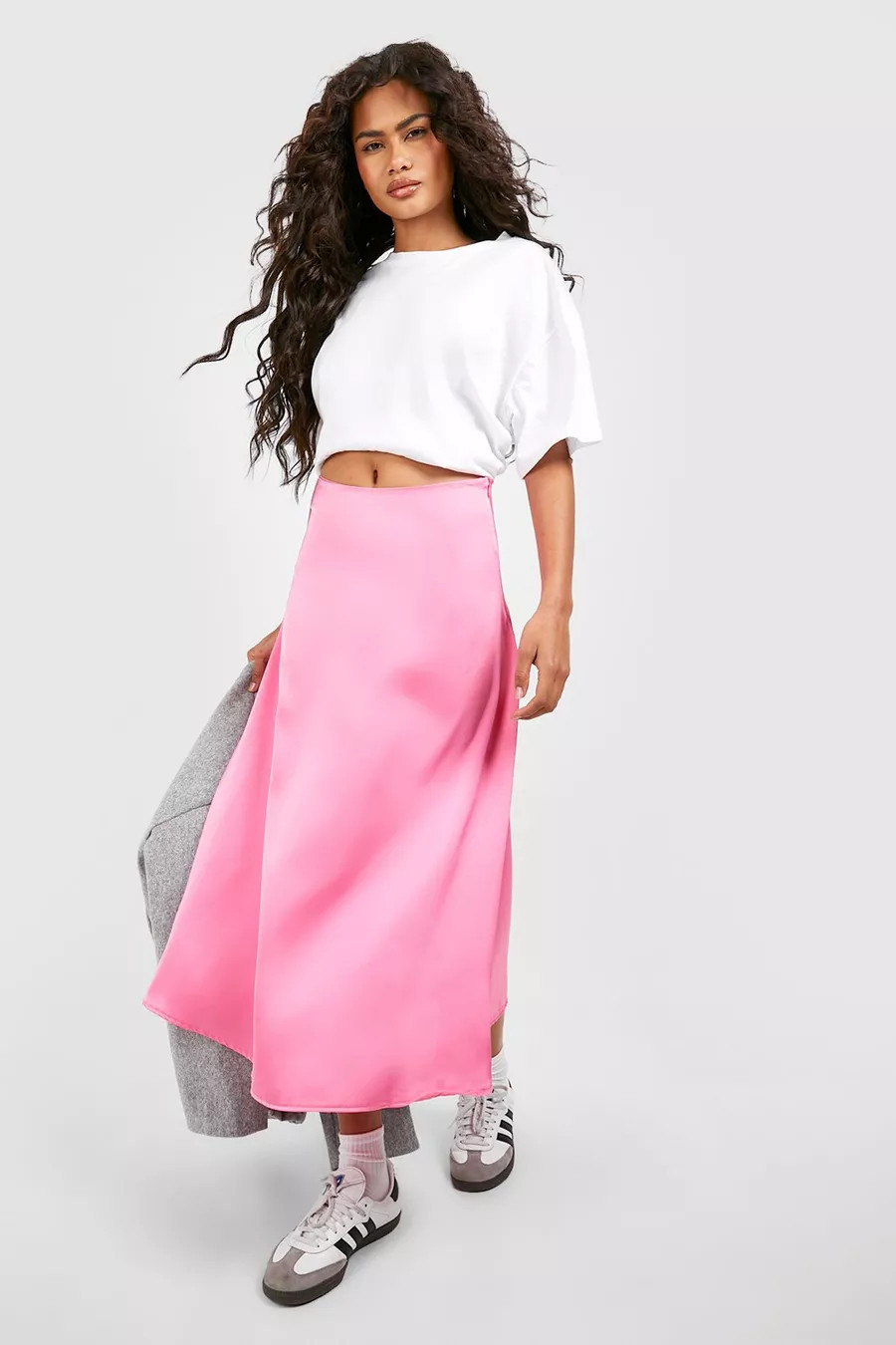 Satin Bias Midaxi Skirt | Boohoo.com (US & CA)