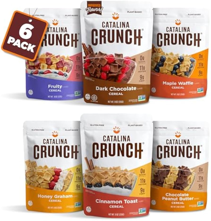 Catalina Crunch High Fiber Protein Cereal Variety Pack (6 Flavors) | Low Carb, Zero Sugar, Gluten... | Amazon (US)