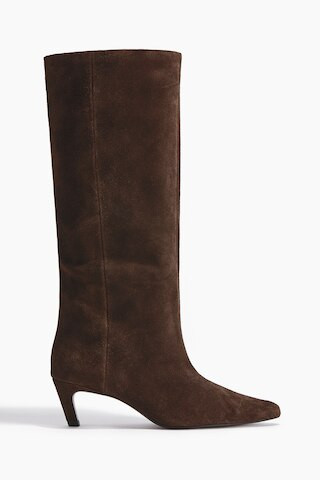 H & M - Knee-High Leather Boots - Brown | H&M (US + CA)