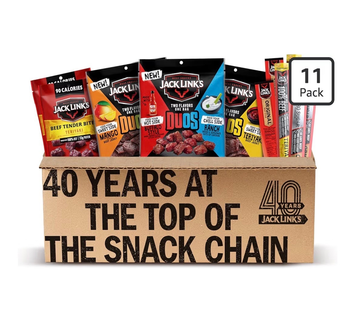 Jack Links makes really good products out of WI, and their snack box is on sale for only $22 at Amazon, which is a steal!! I’ve purchased this a few times, including for my teenager’s birthday today since it’s such a hit - and an incredible value for what you get. 

#LTKHome #LTKSaleAlert