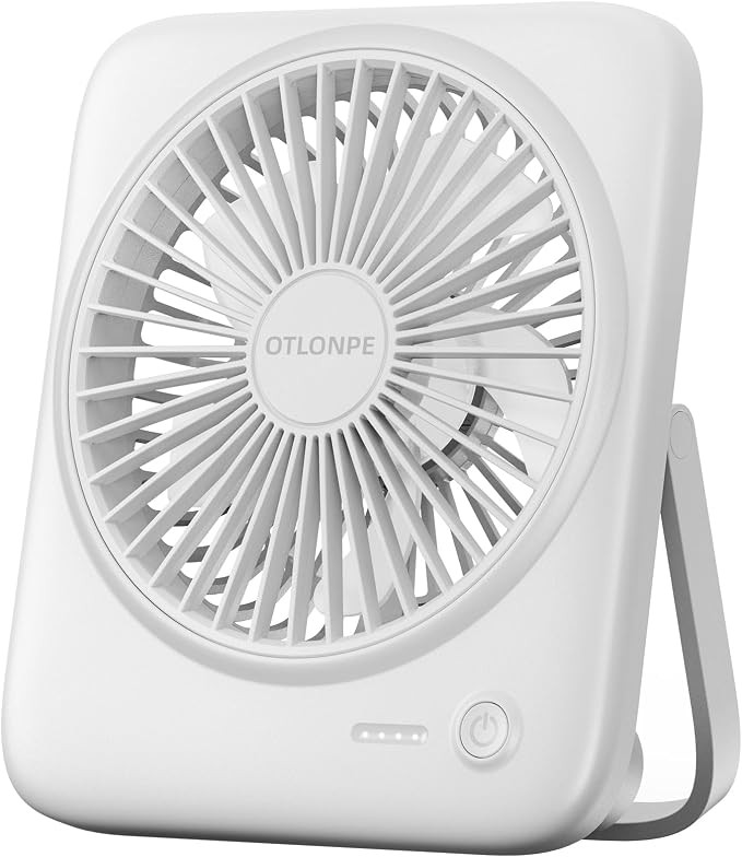 Otlonpe Personal Portable Desk Fan, 4000mAh Small Rechargeable Portable Fan Battery Operated & US... | Amazon (US)