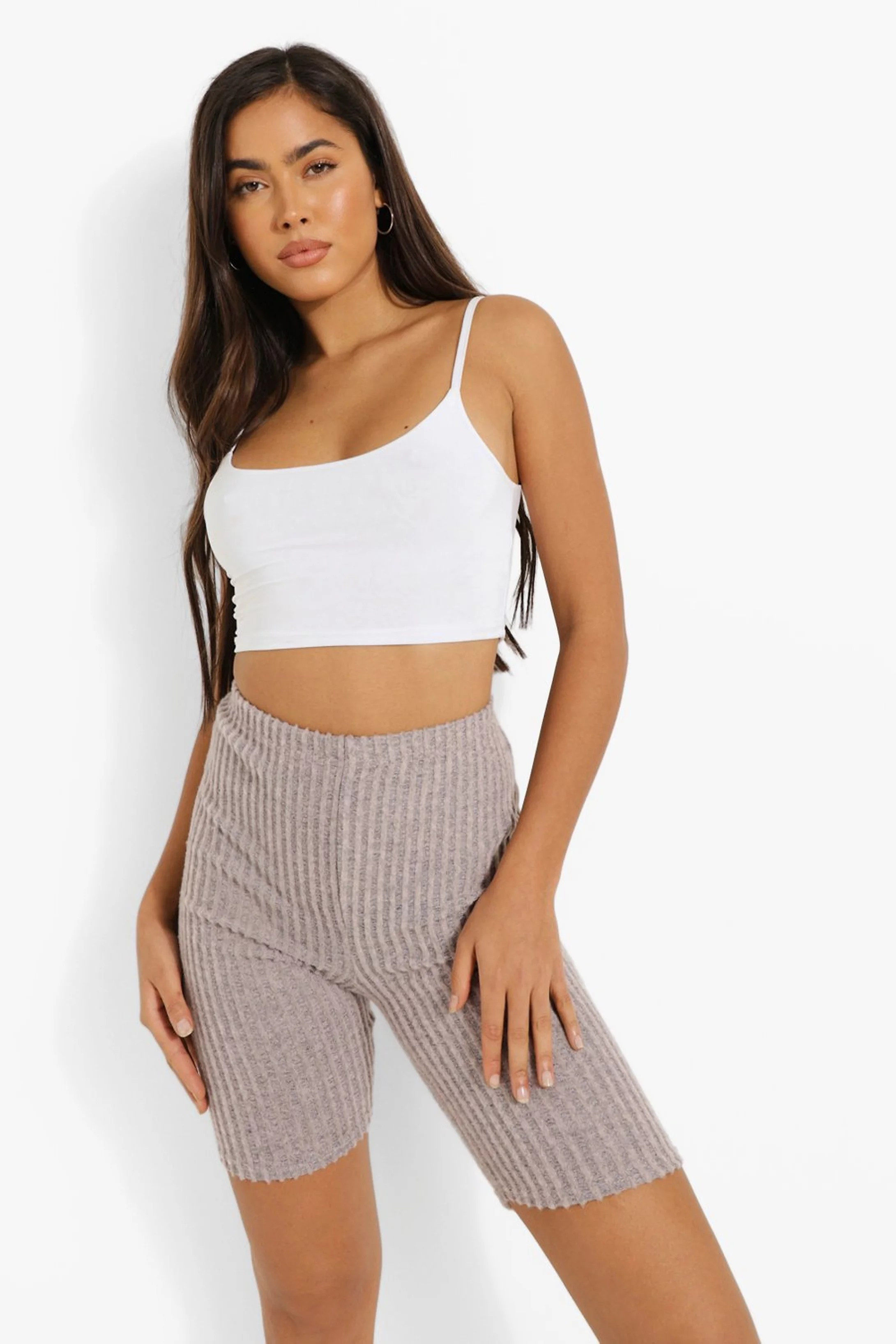 Brushed Rib Biker Shorts | Boohoo.com (US & CA)