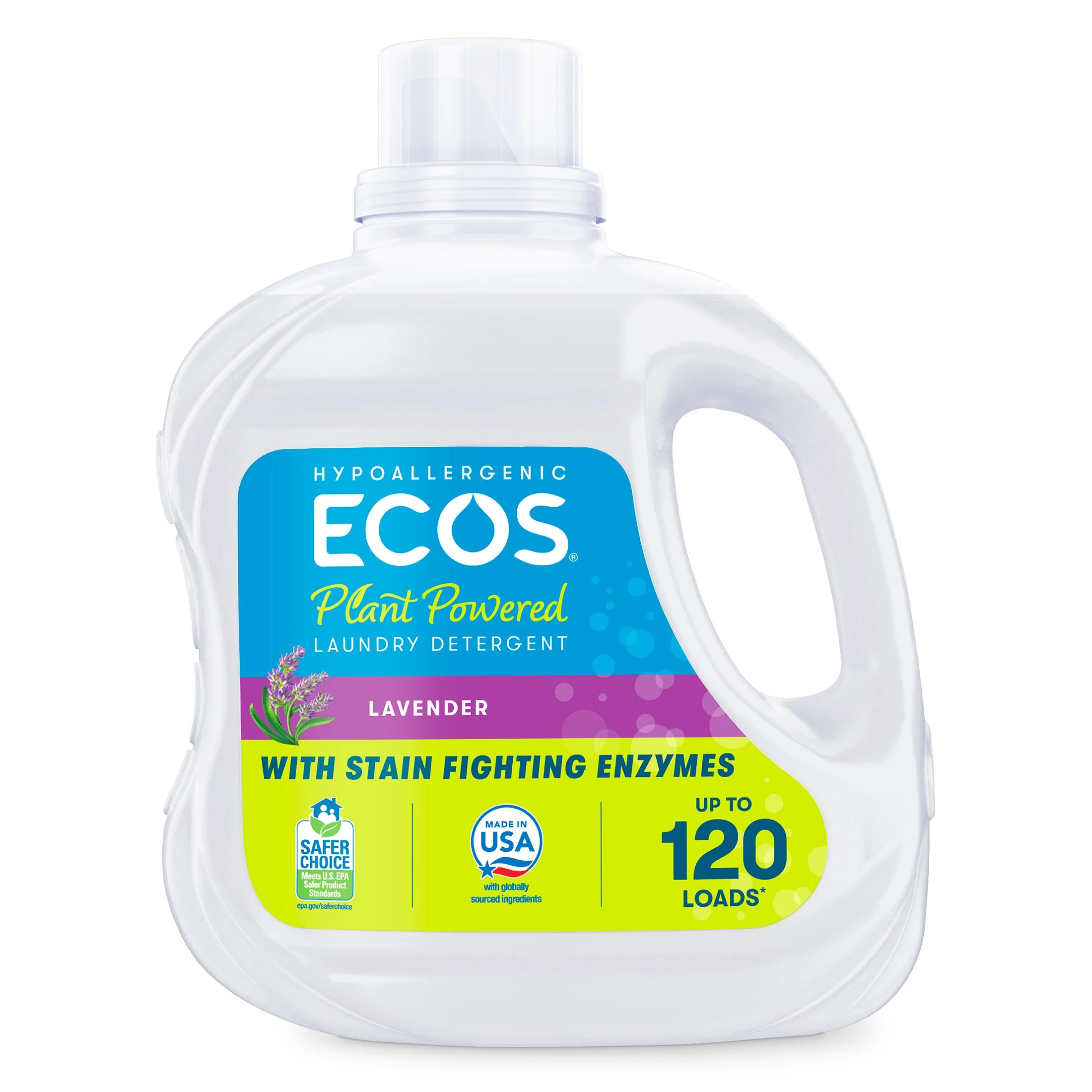 ECOS Hypoallergenic Liquid Laundry Detergent for Sensitive Skin, Lavender, 120 Loads, Laundry Soa... | Walmart (US)