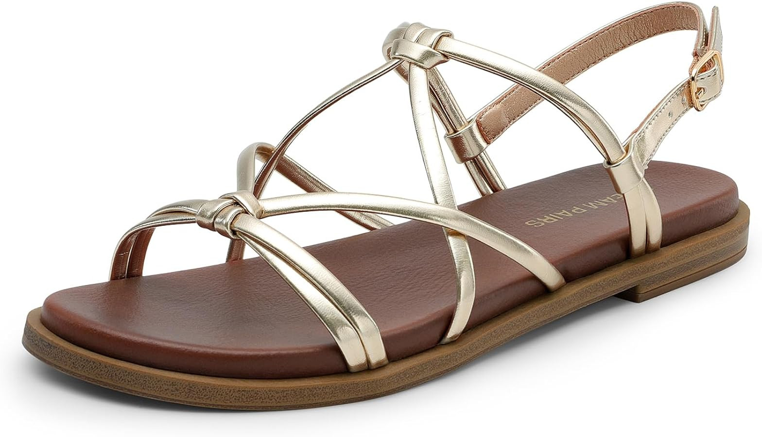 DREAM PAIRS Women's Sandals Cross Strappy Gladiator Dress Flat Sandals Daily Casual Comfortable S... | Amazon (US)