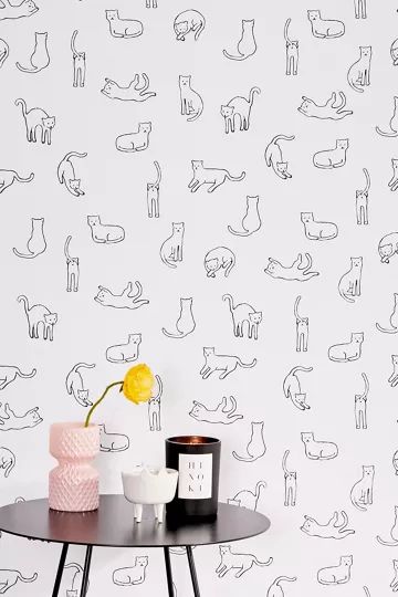 Cats Removable Wallpaper | Urban Outfitters (US and RoW)