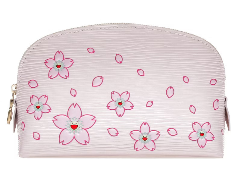 Women's Louis Vuitton x Takashi Murakami Cherry Blossom Cosmetic Pouch PM in Pink | StockX