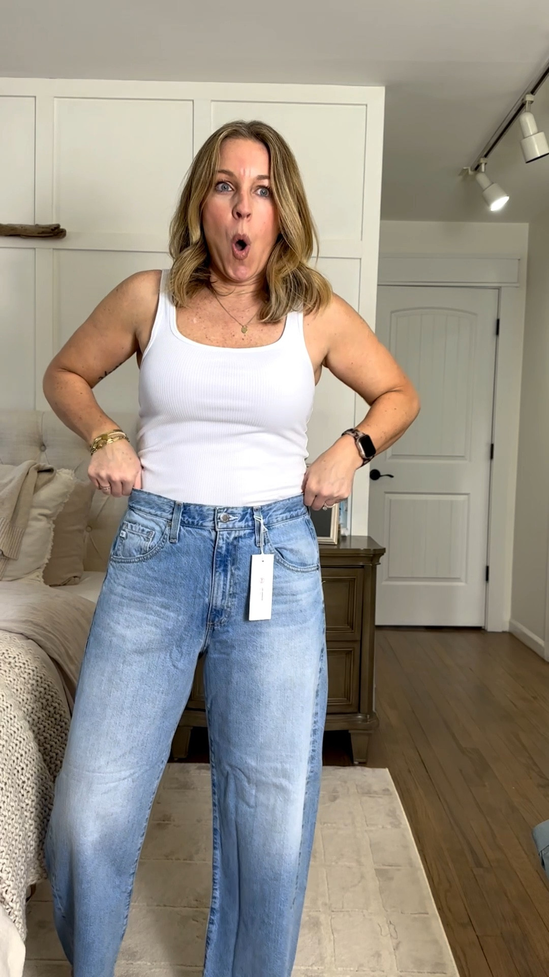 Medium top and 29 bottoms. They’ll loosen at the day goes on! Top is so soft! Jeans are on sale!! 
Jeans are also so soft and comfy!! My new fave! I have in white too! 



#LTKPetite #LTKstorytime #LTKMidsize