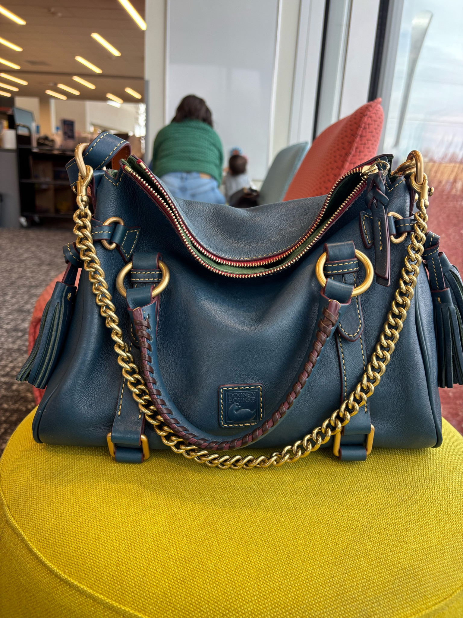 Dooney & Bourke Florentine Satchel - color is DENIM! Regular size 💗💗💗