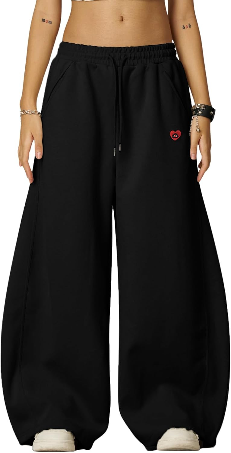 Aelfric Eden Super Baggy Barrel Sweatpants Y2K Wide Leg Pants Elastic Unisex Casual Loose Joggers Lantern Streetwear Trouser | Amazon (US)