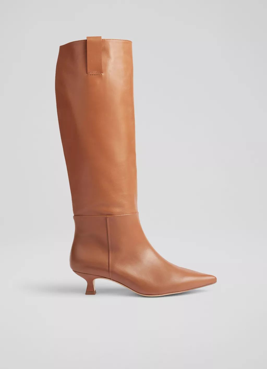 Eden Tan Leather Western Style Knee-High Boots | L.K. Bennett (UK)