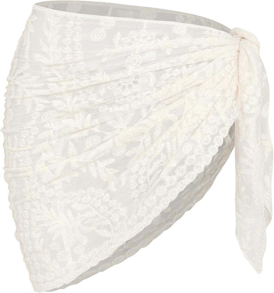 ZAFUL Women's Sarong Coverups Beach Wrap Sheer Bikini Wraps Chiffon Cover Ups for Swimwear | Amazon (US)