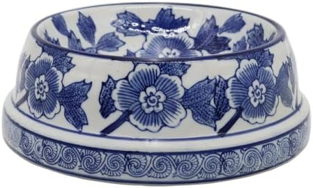 Aimusego Blue and White Cute Heavy Duty Non-Slip Chinoiserie Ceramic Pet Bowl Food/Water Dish for... | Amazon (US)