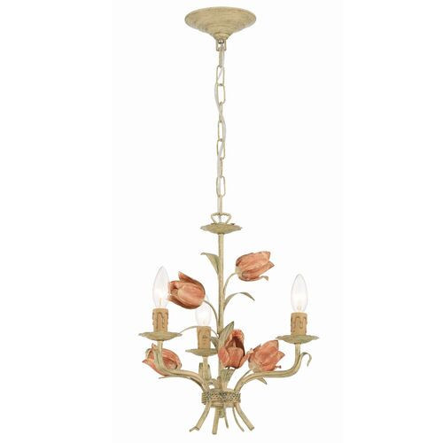 Southport 3 Light Mini Chandelier - Sage Rose - Crystorama - Pink | Ceiling Fixture, Ceiling Light - Statement Piece, Decorative | One Kings Lane