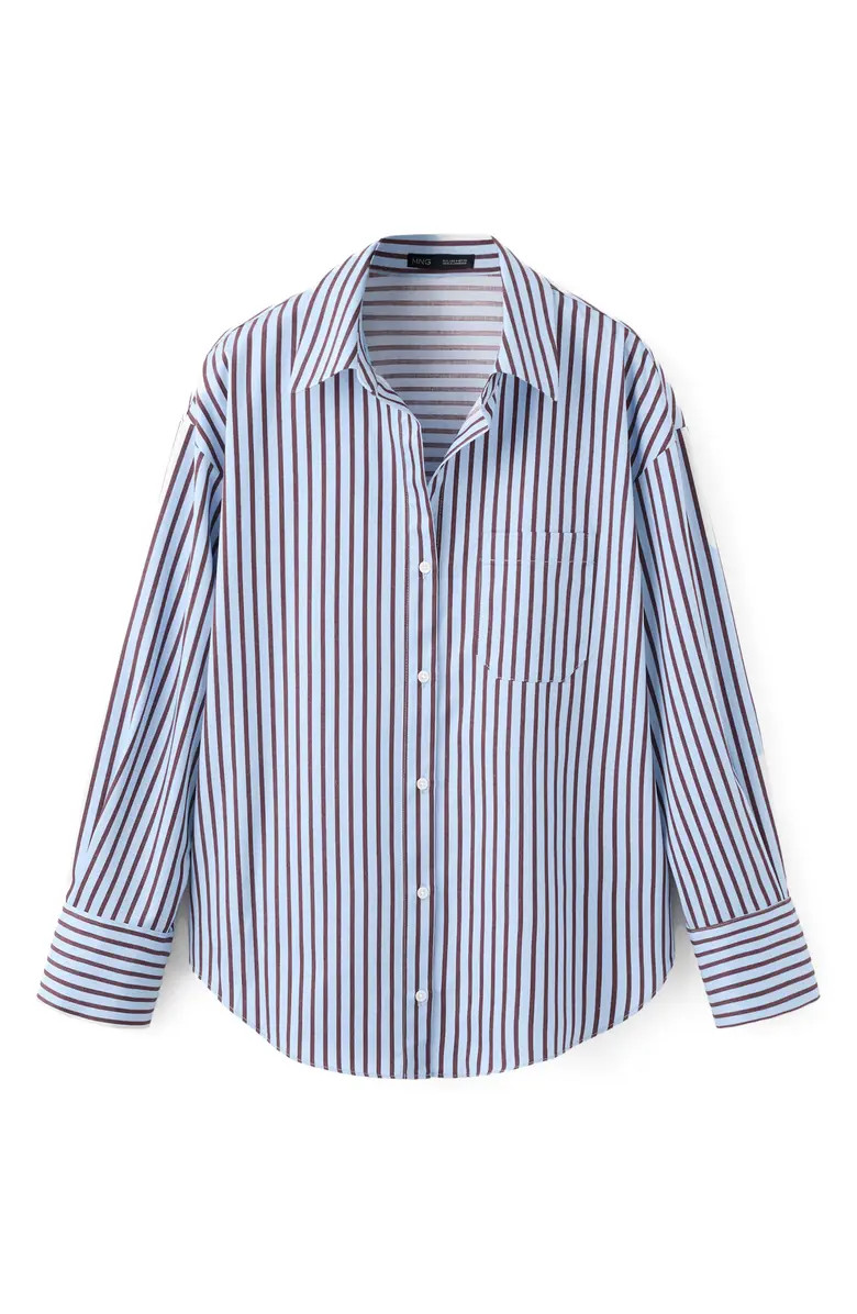 Stripe Cotton Blend Button-Up Shirt | Nordstrom