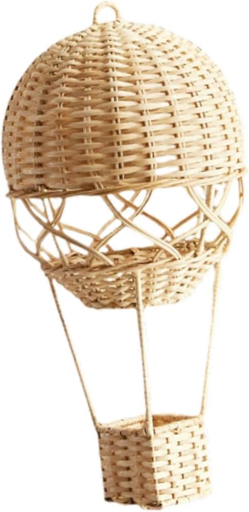 Rattan Hot Air Balloon Woven Hot Air Balloon Gifts Beige House Decorations Rattan Woven Pendant f... | Amazon (US)