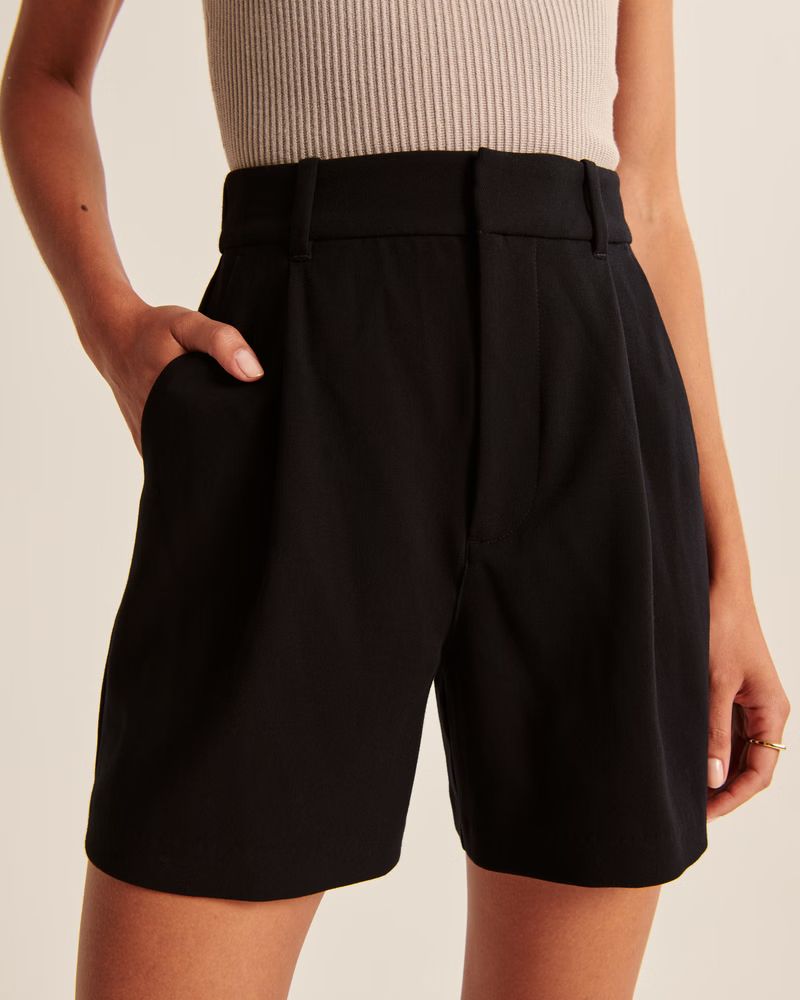 Ultra High Rise Tailored Shorts | Abercrombie & Fitch (US)