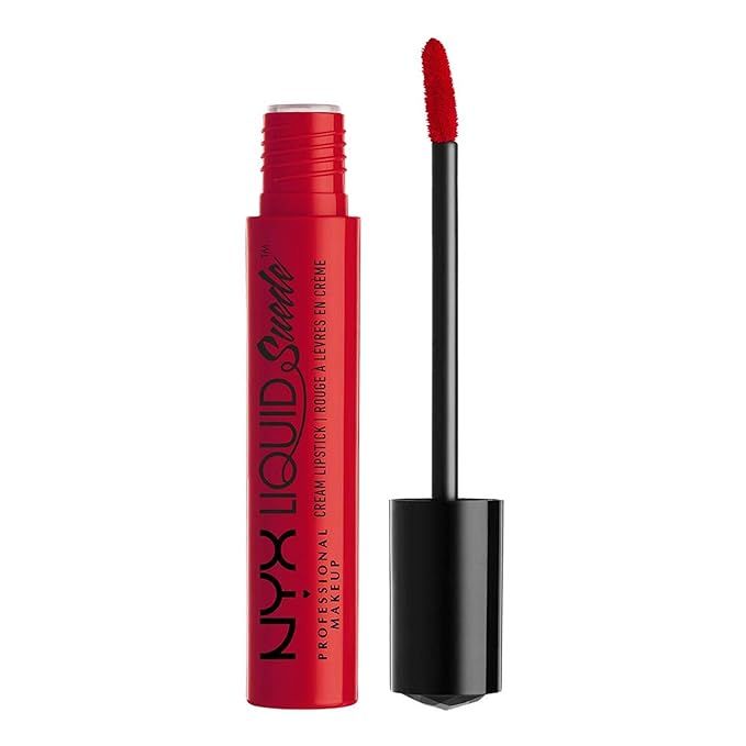 NYX PROFESSIONAL MAKEUP Liquid Suede Cream Lipstick - Kitten Heels (Bright Red) | Amazon (US)
