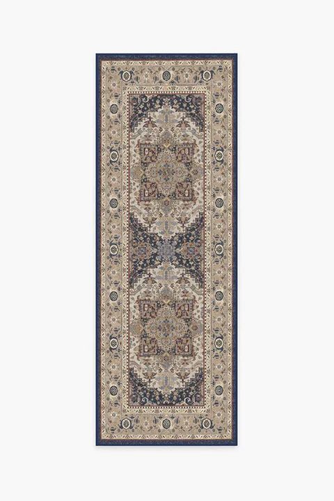 Vintage Heriz Ivory Blue Rug | Ruggable