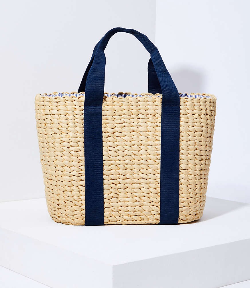 Woven Handle Straw Tote | LOFT