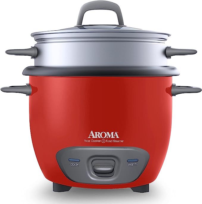 Aroma Housewares ARC-743-1NGR 6-Cup (Cooked) (3-Cup UNCOOKED) Pot Style Rice Cooker and Food Stea... | Amazon (US)