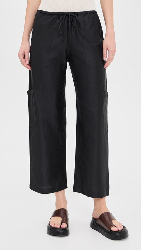 The Silk Taffeta Drawstring Cargo Pants | Shopbop