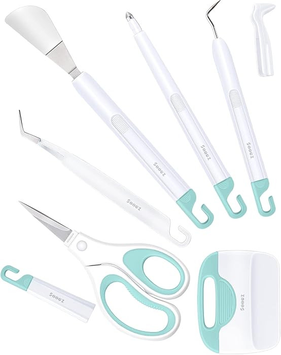 Sooez Weeding Tools for Vinyl, 6PCS Basic Tools Set, Precision Craft Vinyl Tool Kit, Scoring Styl... | Amazon (US)