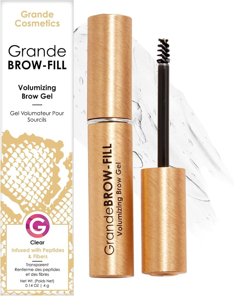 Grande Cosmetics GrandeBROW-FILL Volumizing Brow Gel, Tinted or Clear Eyebrow Mascara, Soft Flexi... | Amazon (US)