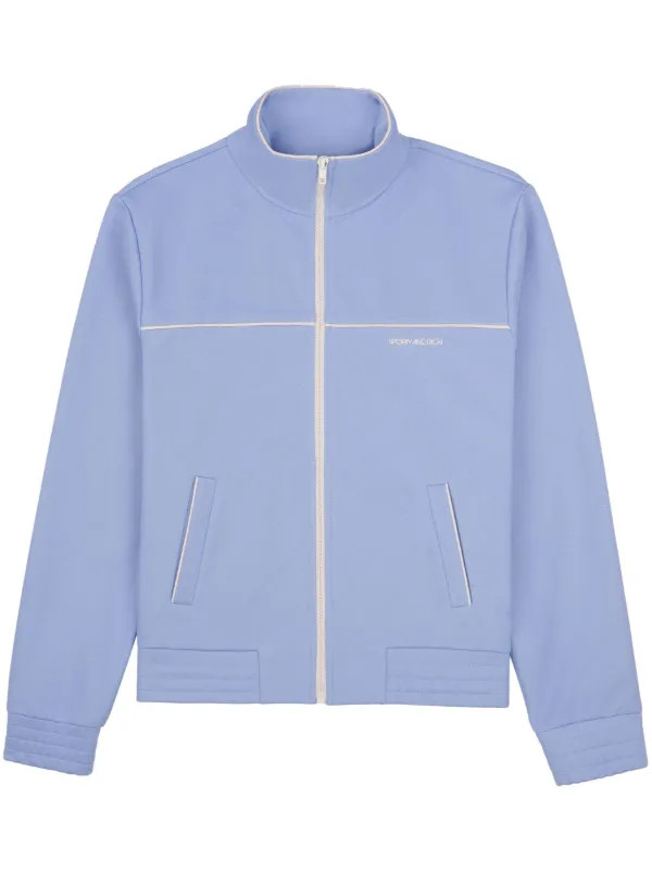 logo-print zip-fastening jacket | Farfetch Global