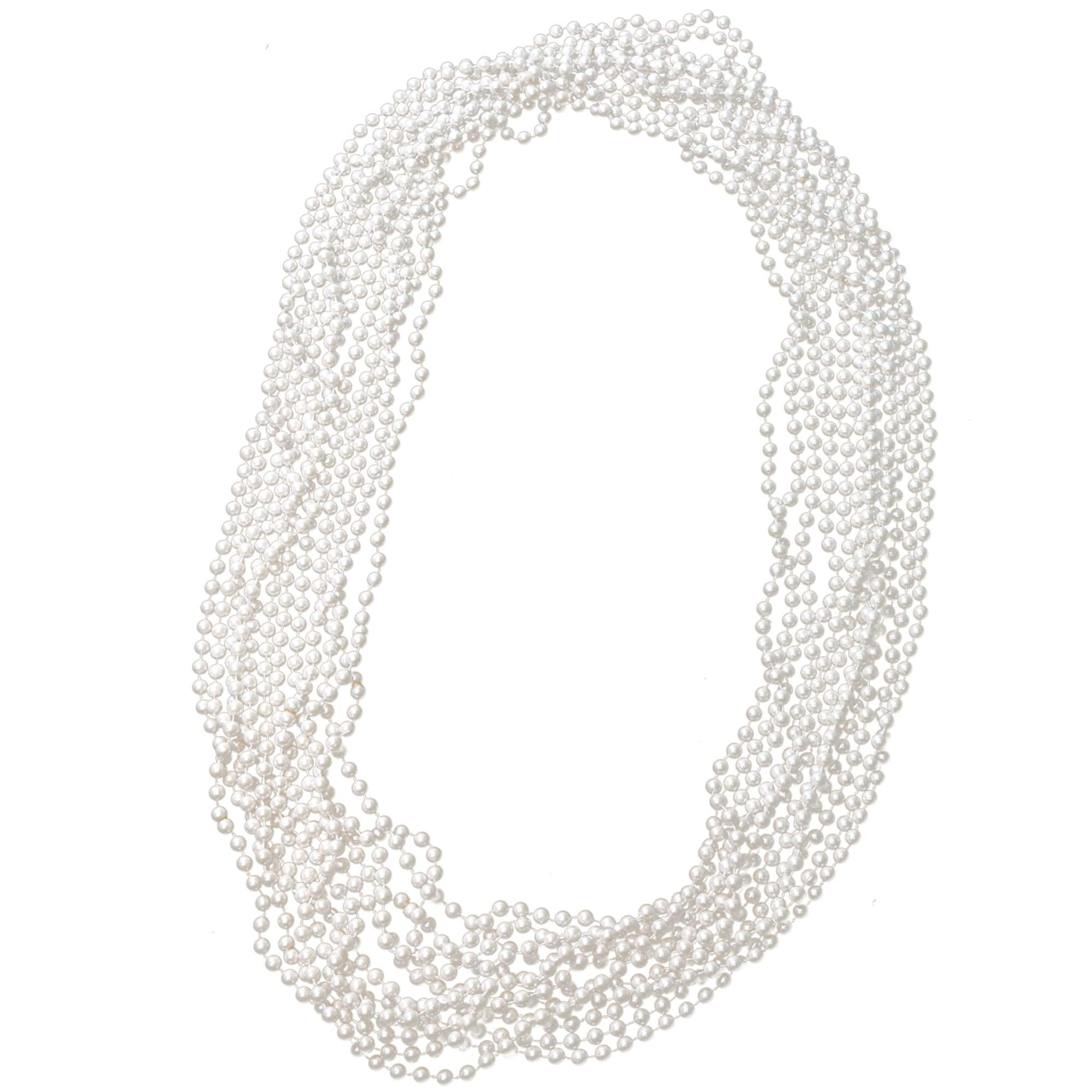 Skeleteen Faux White Pearl Necklaces - Pearl Beaded Necklace Party Favors - 12Pk | Amazon (US)