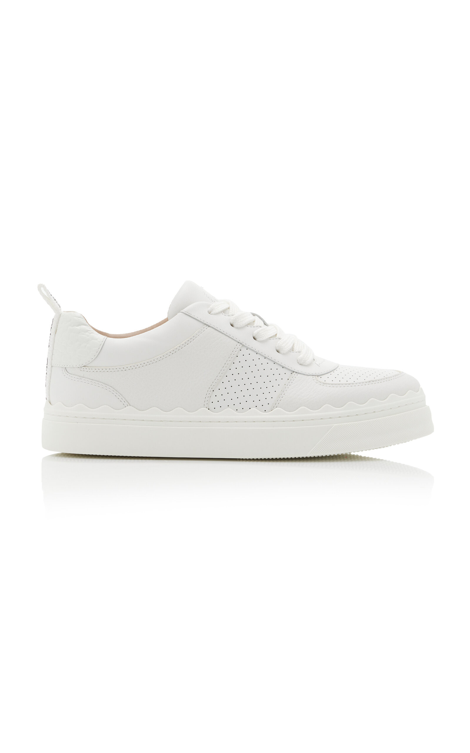 Chloé - Lauren Leather Sneakers - White - IT 35 - Moda Operandi | Moda Operandi (Global)