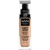 NYX Professional Makeup Can't Stop Won't Stop 24 Hour Foundation (Various Shades) - Medium Olive | HQ Hair