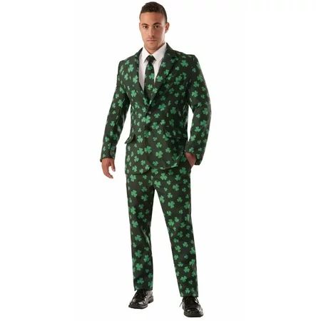 Mens Shamrock Suit & Tie Halloween Costume | Walmart (US)