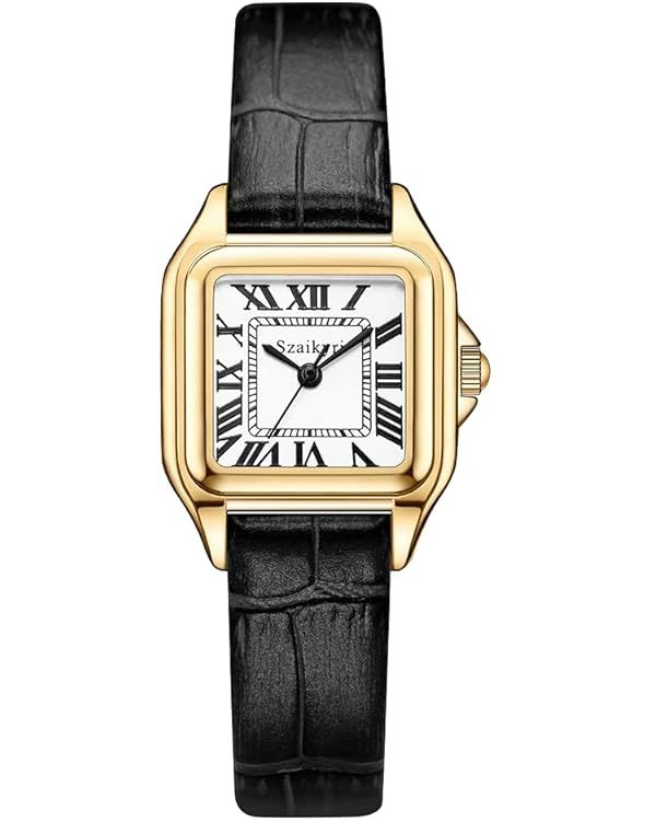 Classic Square Watches for Women with Roman Numerals Ladies Casual Dress Watch | Amazon (US)