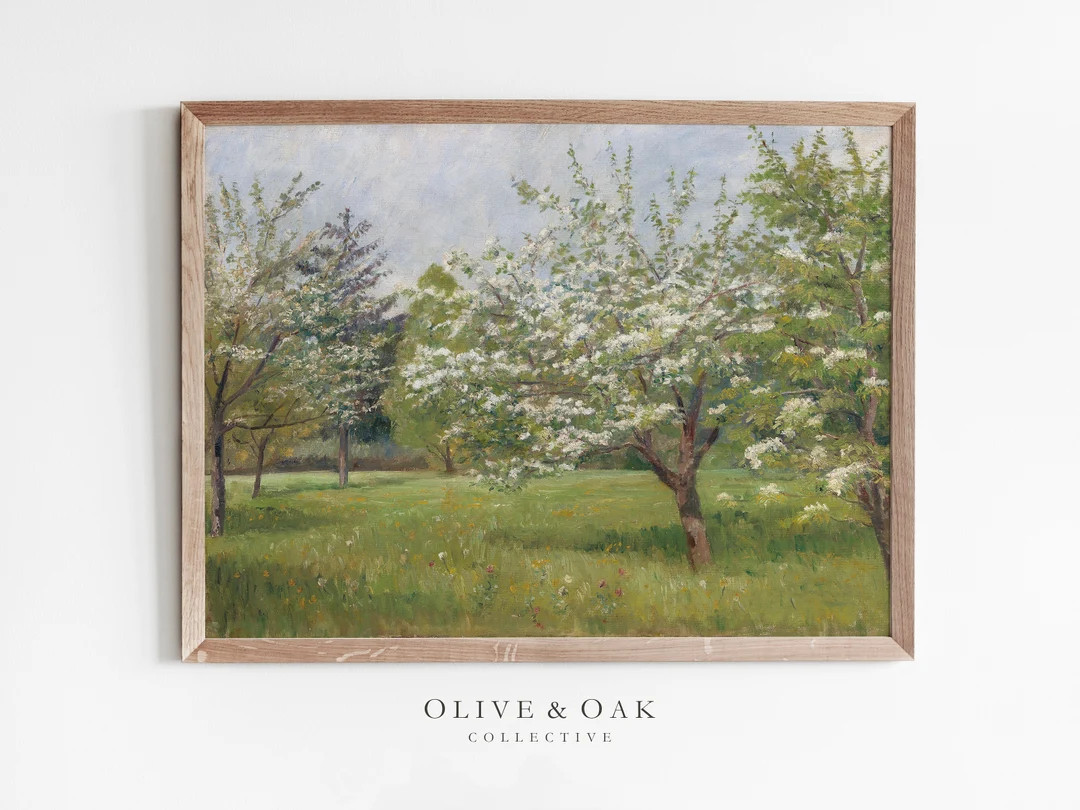 Spring Landscape Painting / PRINTABLE Spring Artwork / Vintage Art Print / Downloadable Print / #... | Etsy (US)