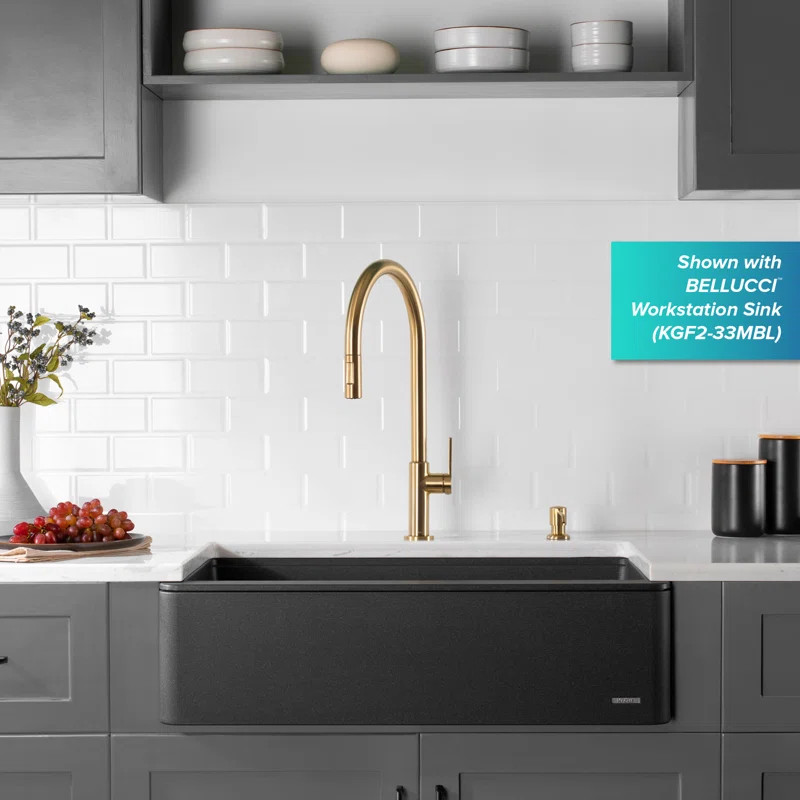 Oletto Single Handle Pull-Down Kitchen Faucet | Wayfair North America