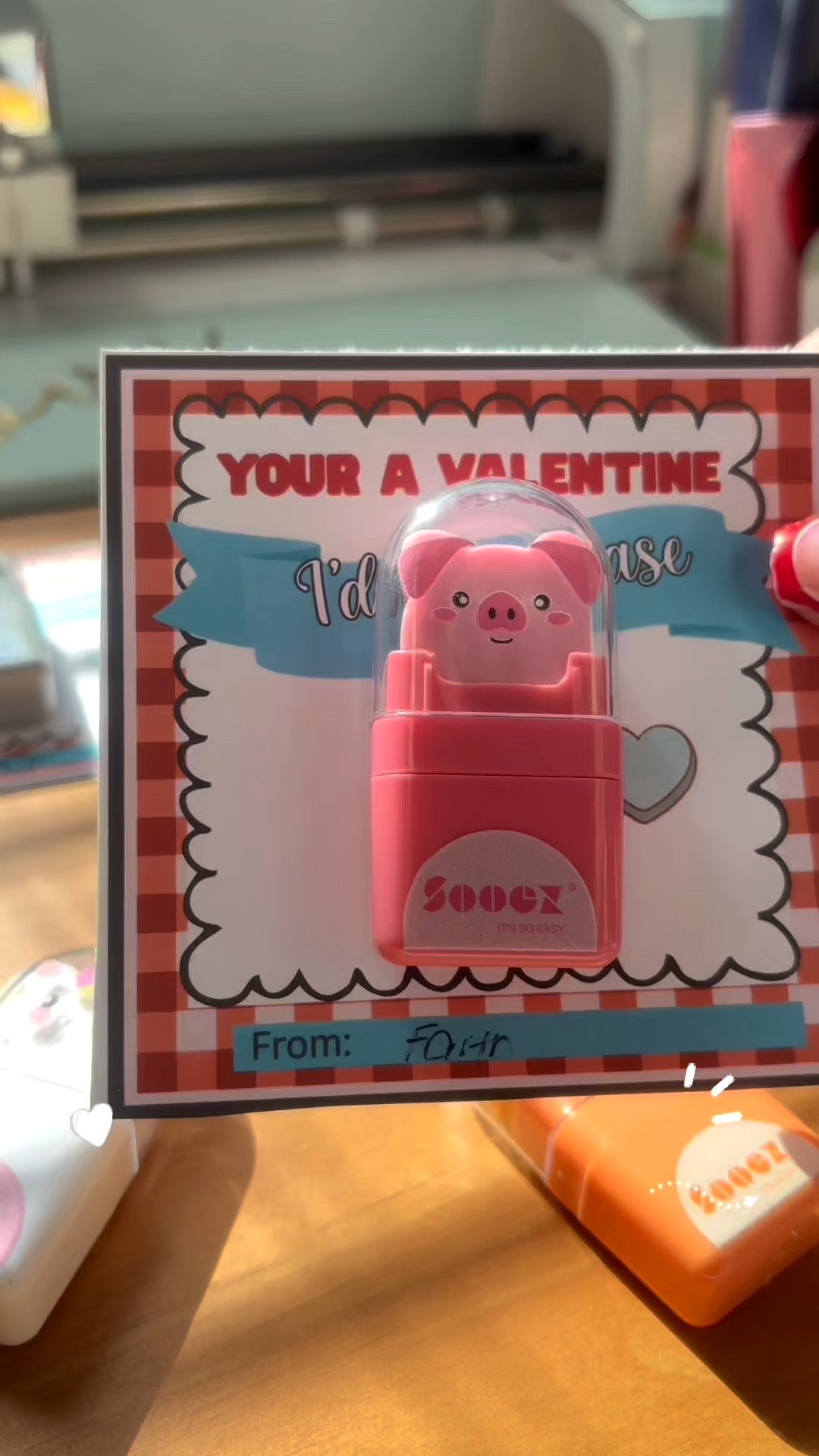 DIY Pig Eraser Valentine 🐷 Sugar-Free & Classroom-Approved

Description:
Linked my fave erasers, printable card stock, and ribbon picks for this punny Valentine’s gift idea.
Perfect for classrooms, playdates, or party favors!

#LTKCrafts #ValentinesDIY #PigEraserValentine #PunnyGifts #ClassroomValentine #DollarTreeFinds #SugarFreeValentine

#LTKValentine