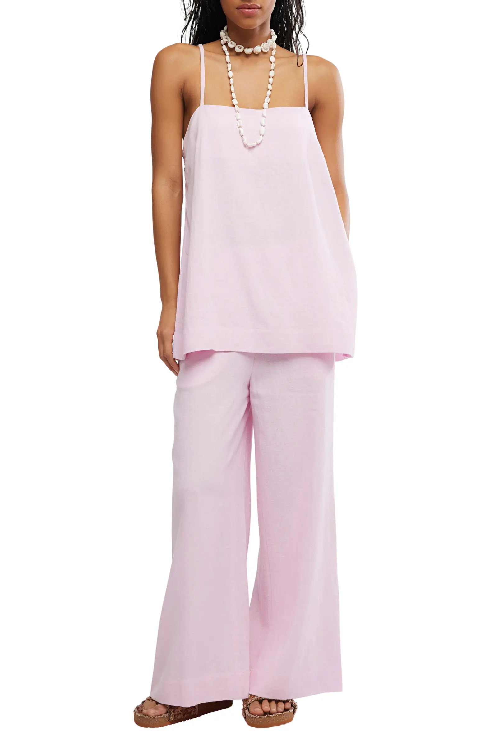 Sightseer Longline Square Neck Top & Wide Leg Pants Set | Nordstrom