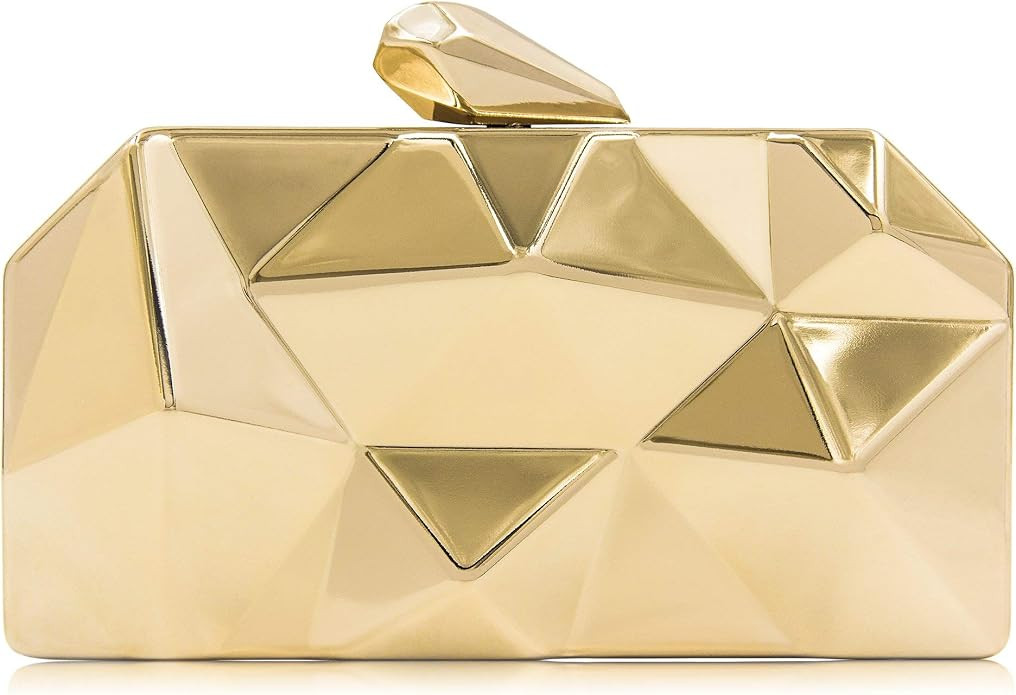 Milisente Women's Clutch Purses Metallic Bridal Party Geometric Evening Clutches Bags Cocktail Fo... | Amazon (US)