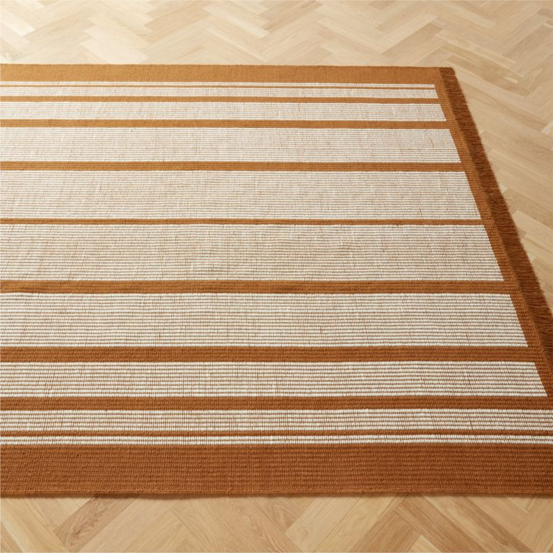 Calia Copper and White Striped Rug | CB2 | CB2