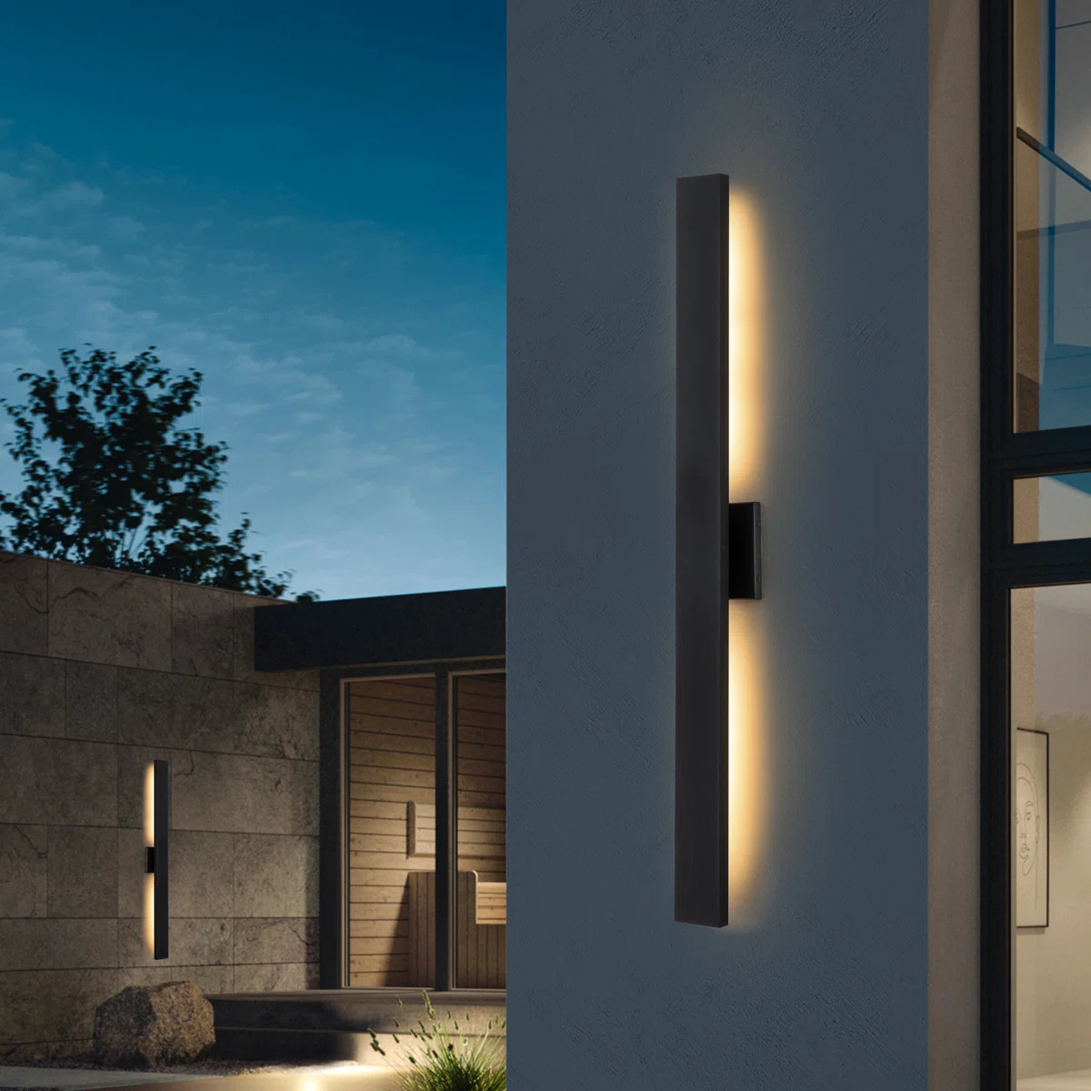 Anabrenda 2-Light Integrated LED Outdoor Armed Sconce | Wayfair North America