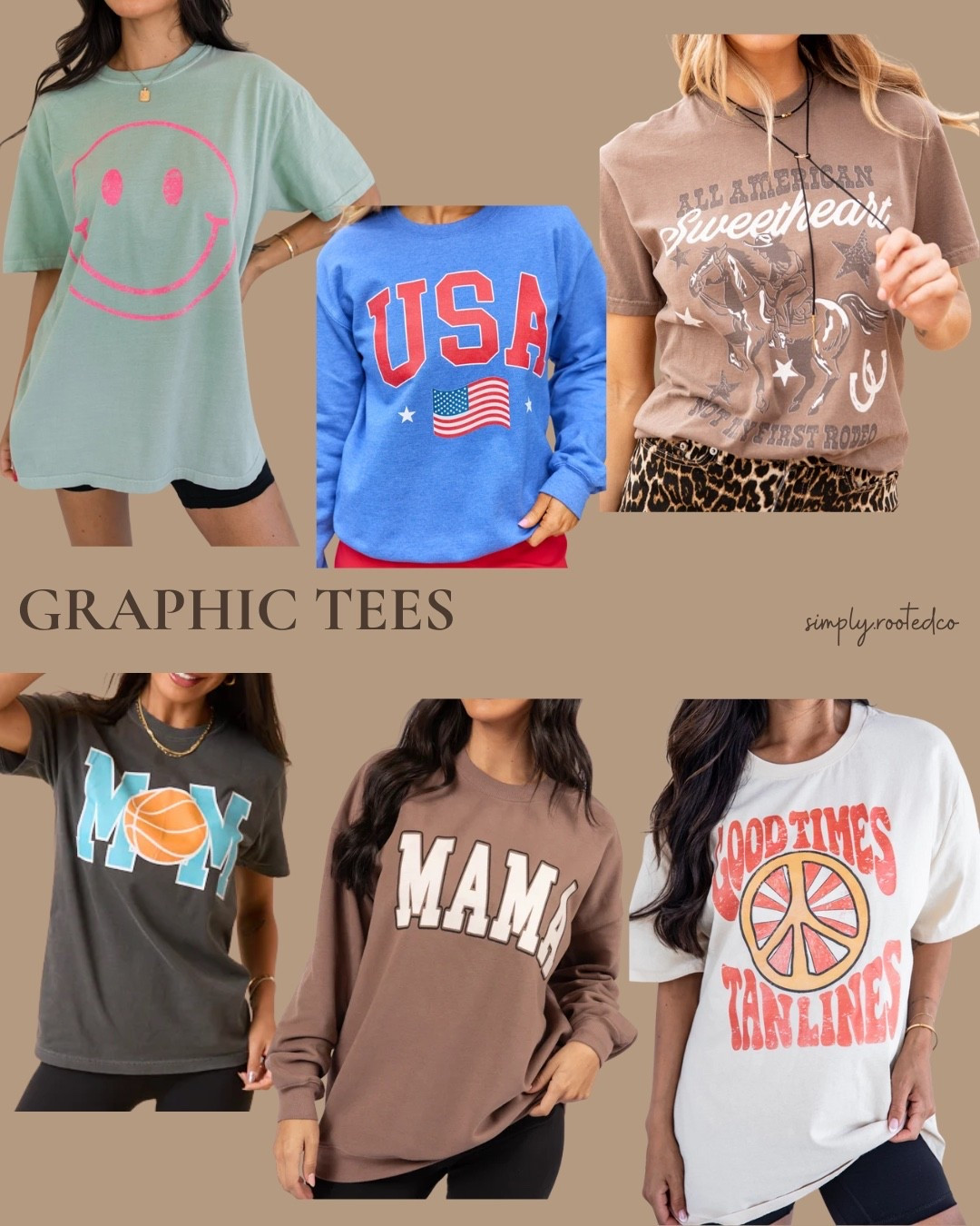 Cute graphic ts! 