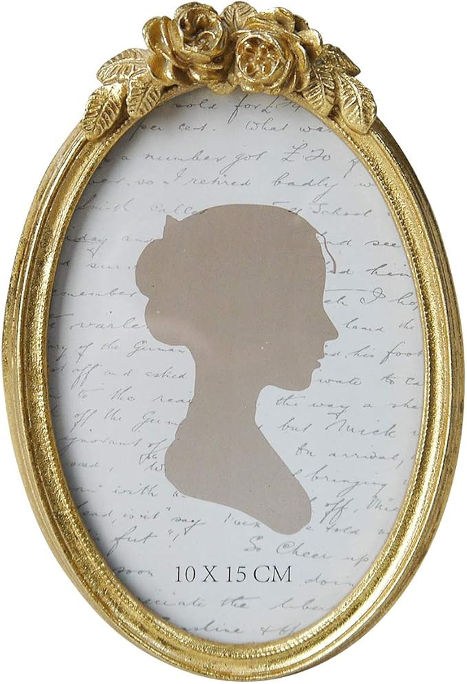 Amazon.com: Sunlit Vintage Picture Frame 4x6 Inch, Oval Antique Photo Frames with Glass Front, Lu... | Amazon (US)