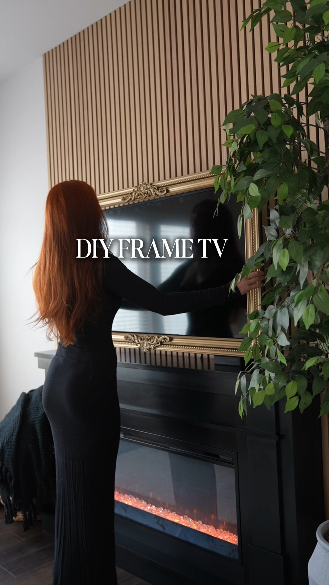 DIY TV FRAME🤍🖼️ Honestly impressed myself with how quick and simple this was to do! Guess I have to go back and make one for every tv in the house 

#LTKHome