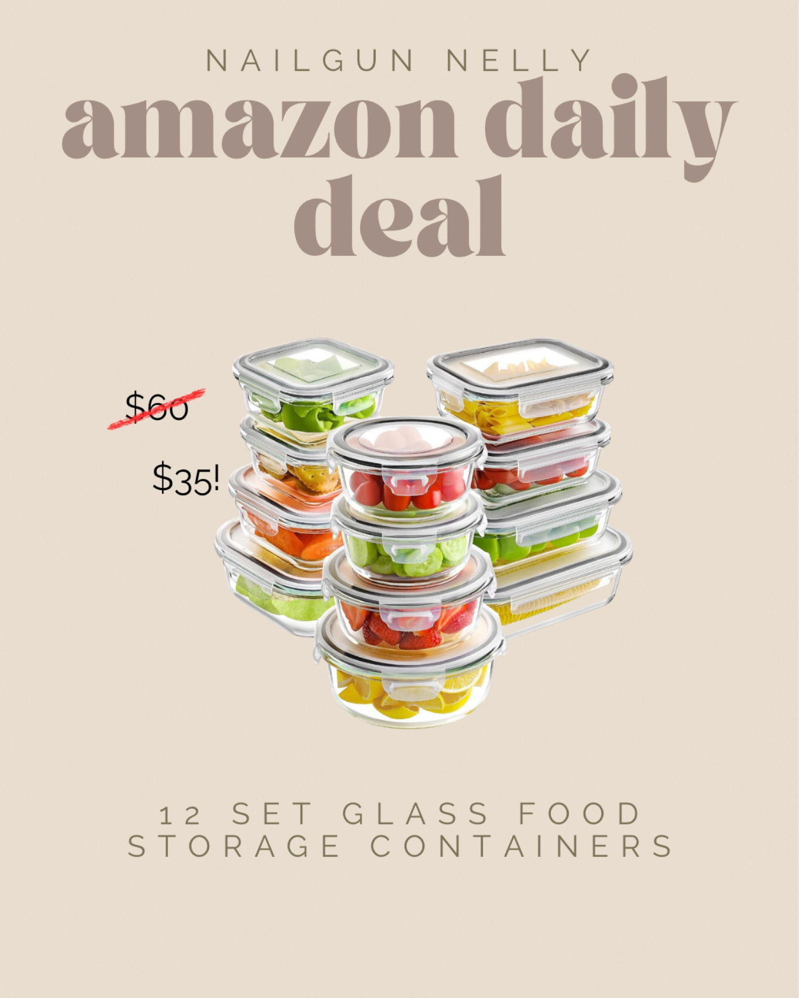 Amazon daily deals! 


Amazon daily finds, kitchen storage, glass food containers, home finds, home deals 

#LTKHome #LTKSaleAlert #LTKFindsUnder50