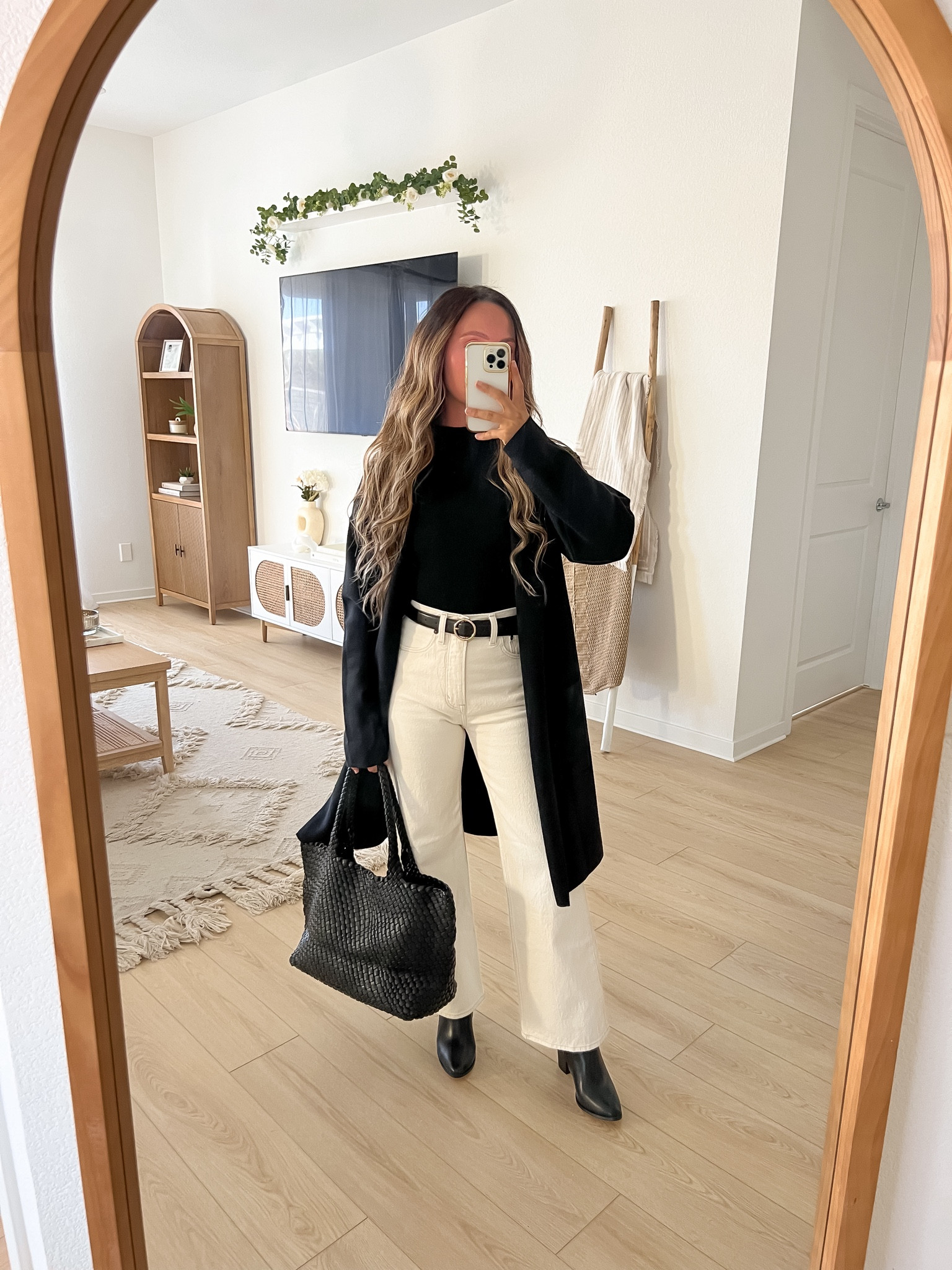 Fall outfit idea (I’m 5ft wearing size 24XS jeans) | fall outfits, fall date night outfit, fall date night outfits, fall brunch outfit, white jeans outfit, casual outfit, elevated casual outfit, classic outfit, minimalist outfit, fall capsule wardrobe, fall basics, 2024 fall fashion trends, 2024 fall denim trends, black ankle boots, wide leg jeans, wide leg denim, mockneck bodysuit, cardigan, coatigan, long cardigan, woven tote bag, Abercrombie jeans, Abercrombie denim, Amazon fashion, neutral outfit, neutral fashion

#LTKFallSale #LTKSeasonal #LTKShoeCrush #LTKFindsUnder50 #LTKFindsUnder100 #LTKParties #LTKSaleAlert #LTKStyleTip #LTKTravel #LTKItBag