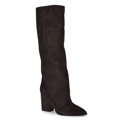 Nine West Women's Chicke Dark Brown Suede 9.5 Medium | Amazon (US)