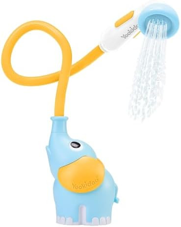 Yookidoo Baby Bath Shower Head - Elephant Water Pump with Trunk Spout Rinser - Control Water Flow... | Amazon (US)