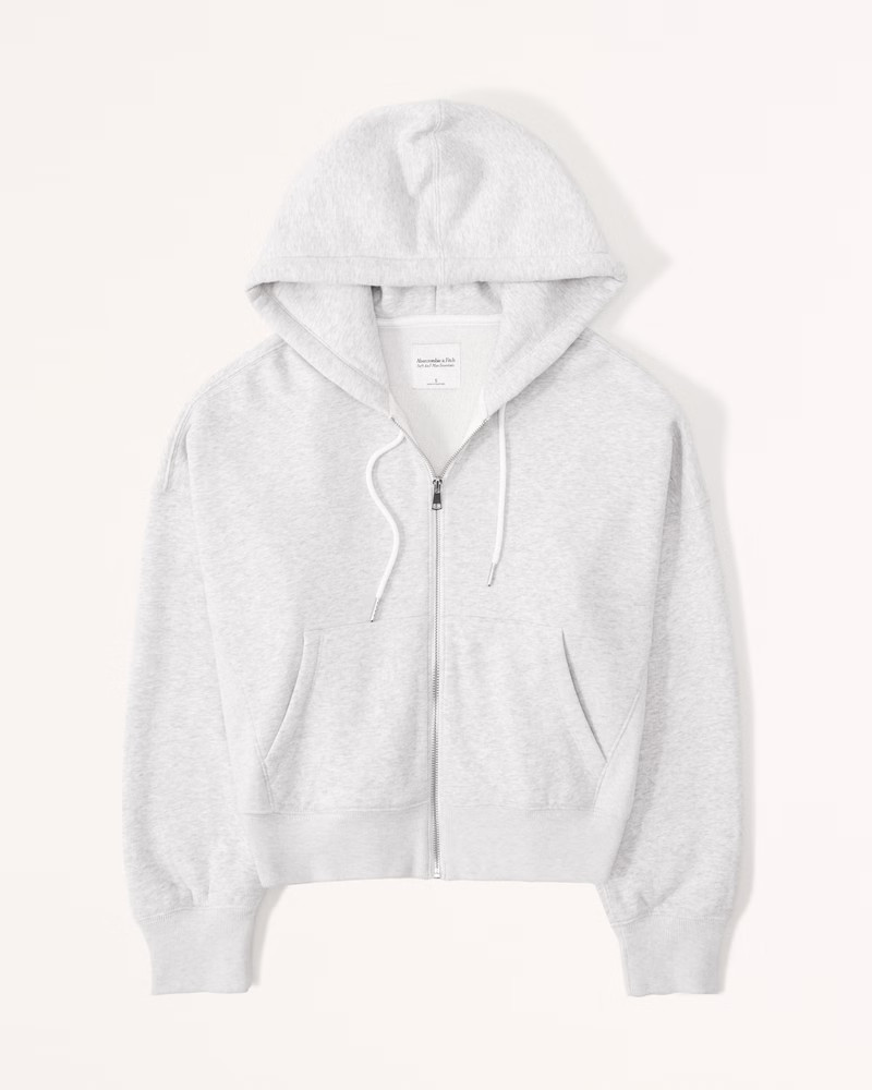 Essential Ribbed Sunday Hooded Full-Zip | Abercrombie & Fitch (US)